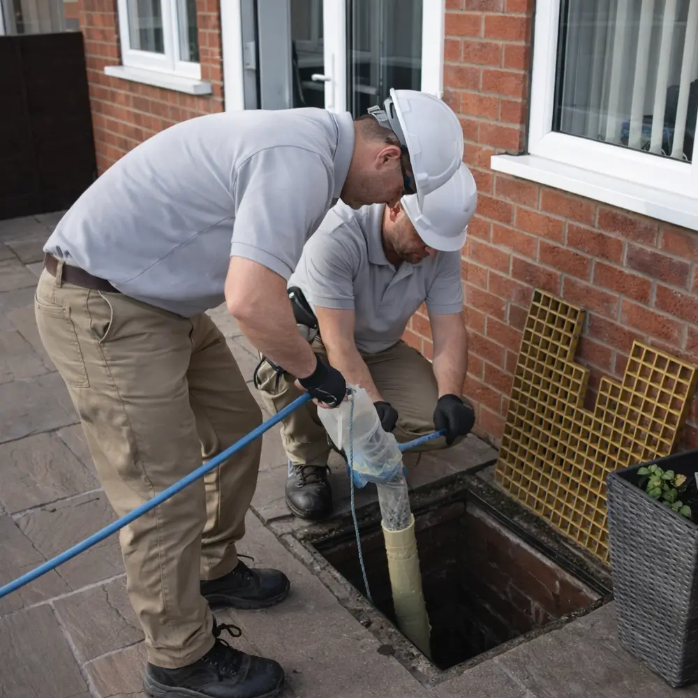 Blocked drain repair service in Witham